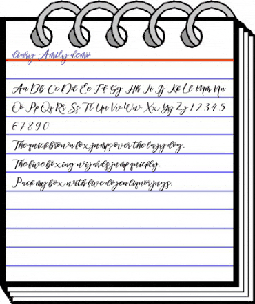 Diary Amily Regular animated font preview Diary Amily Regular animated font preview