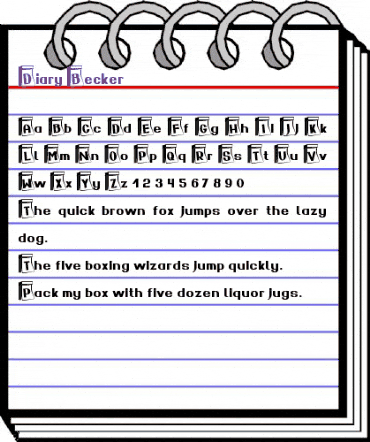 Diary Becker Bold animated font preview Diary Becker Bold animated font preview