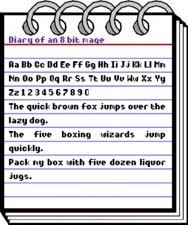 Diary of an 8-bit mage Regular animated font preview Diary of an 8-bit mage Regular animated font preview