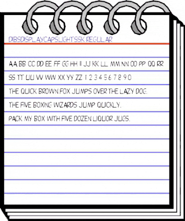 DibsDisplayCapsLightSSK Regular animated font preview