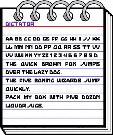 Dictator Regular animated font preview Dictator Regular animated font preview