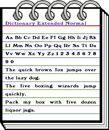 DictionaryExtended Normal animated font preview