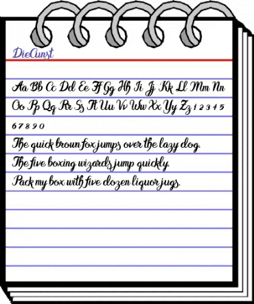 DieCunst Italic animated font preview DieCunst Italic animated font preview