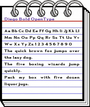 Diego Bold animated font preview Diego Bold animated font preview