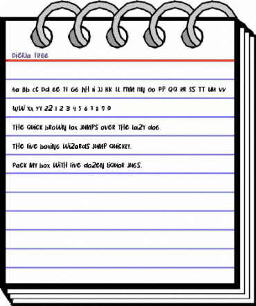 Dierja FREE Regular animated font preview Dierja FREE Regular animated font preview