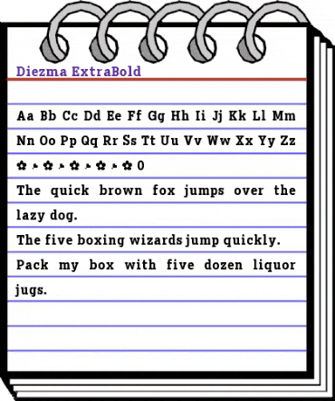 Diezma Rd ExtBd Regular animated font preview Diezma Rd ExtBd Regular animated font preview