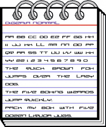 Digeria Normal animated font preview Digeria Normal animated font preview