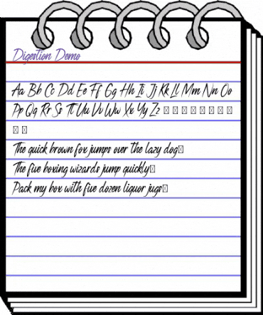 Digestion Demo Regular animated font preview Digestion Demo Regular animated font preview