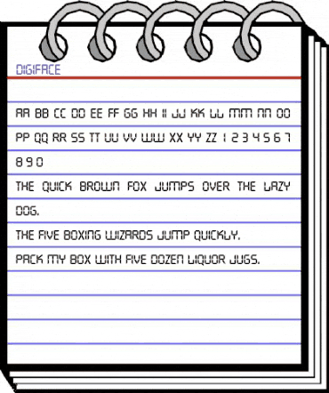 Digiface Regular animated font preview Digiface Regular animated font preview