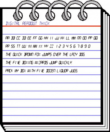 Digital Readout Thick Regular animated font preview