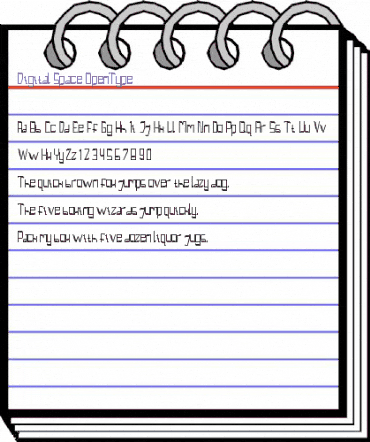 Digital Space Regular animated font preview Digital Space Regular animated font preview