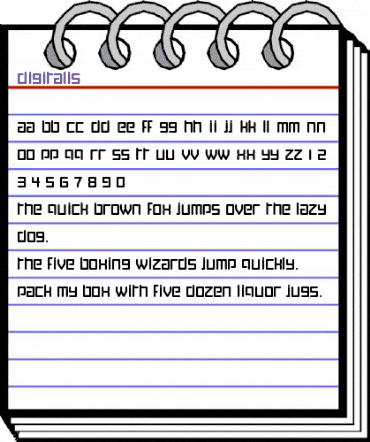 Digitalis Regular animated font preview Digitalis Regular animated font preview