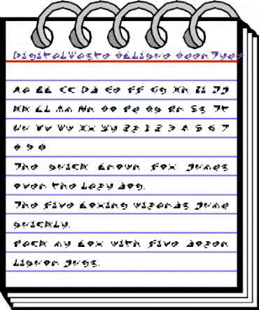 DigitalWaste Oblique animated font preview DigitalWaste Oblique animated font preview