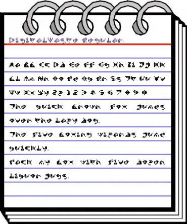 DigitalWaste Regular animated font preview DigitalWaste Regular animated font preview