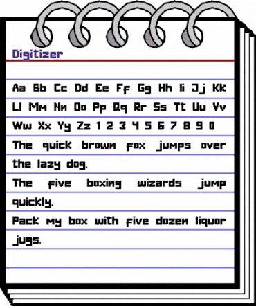 Digitizer Regular animated font preview