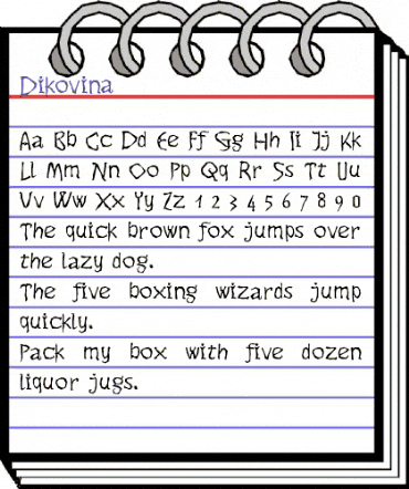 Dikovina Regular animated font preview Dikovina Regular animated font preview