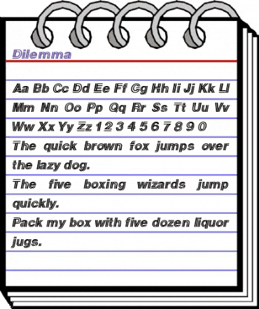Dilemma Regular animated font preview Dilemma Regular animated font preview