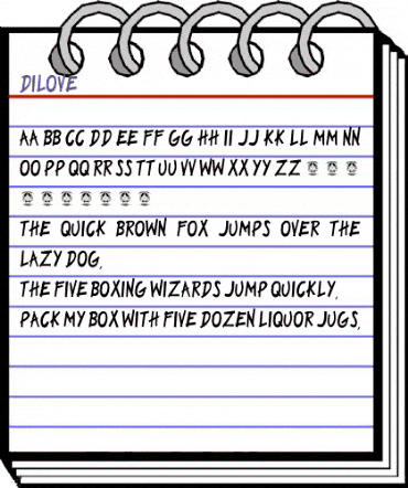 DILOVE Regular animated font preview