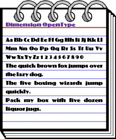 Dimension Regular animated font preview