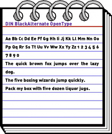 DIN BlackAlternate animated font preview DIN BlackAlternate animated font preview