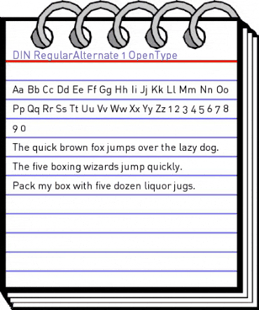 DIN RegularAlternate animated font preview DIN RegularAlternate animated font preview