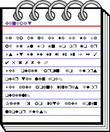 Dingbat Regular animated font preview