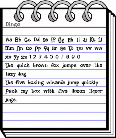 Dingo Regular animated font preview