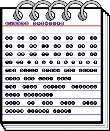 Dingos Regular animated font preview