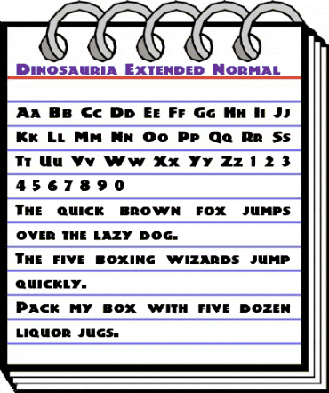 DinosauriaExtended Normal animated font preview