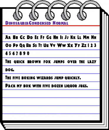 DinosauriaCondensed Normal animated font preview