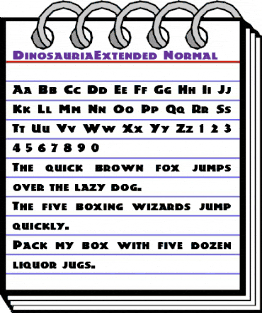 DinosauriaExtended Normal animated font preview DinosauriaExtended Normal animated font preview
