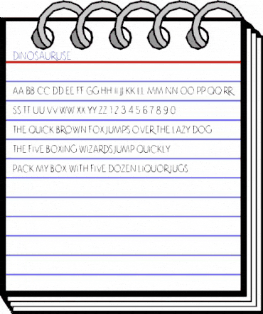 Dinosauruse Regular animated font preview Dinosauruse Regular animated font preview