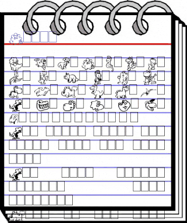 Dinoz Regular animated font preview