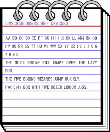 DIN Schablonierschrift Regular animated font preview