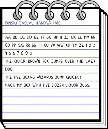 DINSKI CASUAL HANDWRITING Regular animated font preview