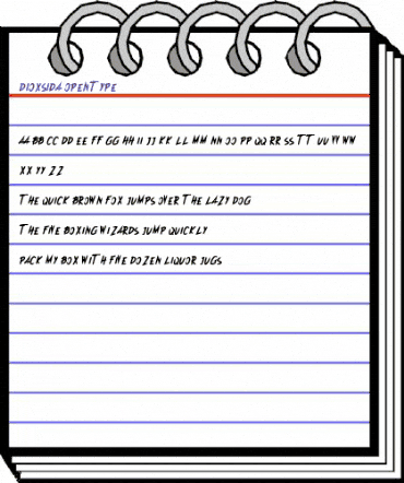 Dioxsida Regular animated font preview Dioxsida Regular animated font preview