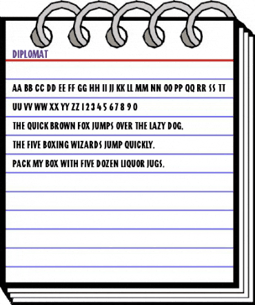 Diplomat Regular animated font preview
