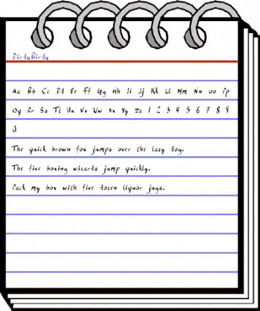 DirdyBirdy Regular animated font preview DirdyBirdy Regular animated font preview