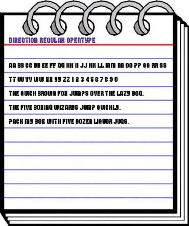 Direction Regular animated font preview