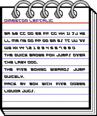 Direktor Leftalic Italic animated font preview Direktor Leftalic Italic animated font preview