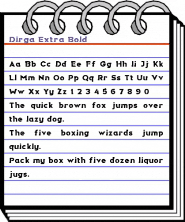 Dirga Extra-Bold animated font preview Dirga Extra-Bold animated font preview