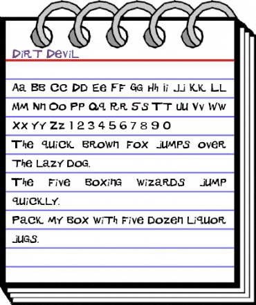 Dirt Devil Regular animated font preview
