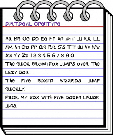 DirtDevil Regular animated font preview DirtDevil Regular animated font preview