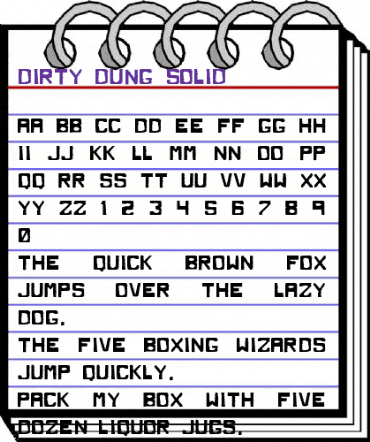Dirty Dung Solid Regular animated font preview Dirty Dung Solid Regular animated font preview