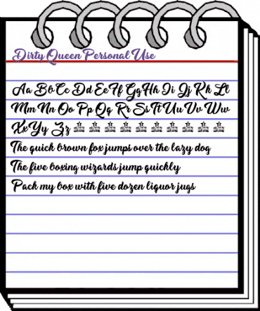 Dirty Queen Personal Use Regular animated font preview Dirty Queen Personal Use Regular animated font preview