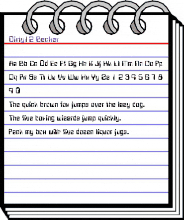 Dirty12 Becker Regular animated font preview Dirty12 Becker Regular animated font preview