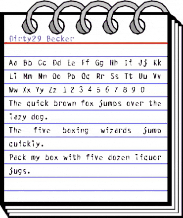 Dirty29 Becker Regular animated font preview Dirty29 Becker Regular animated font preview