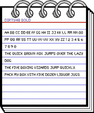 Dirty48 Bold animated font preview Dirty48 Bold animated font preview