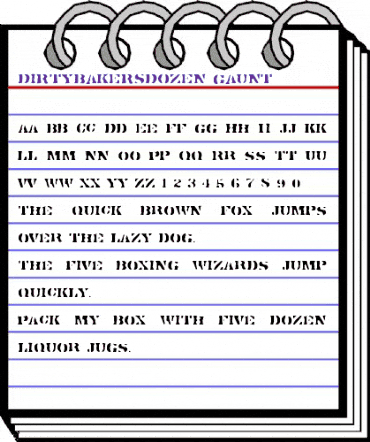DirtyBakersDozen Gaunt Regular animated font preview DirtyBakersDozen Gaunt Regular animated font preview