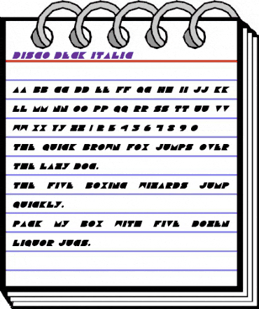 Disco Deck Italic Italic animated font preview